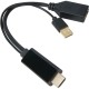 Кабель-переходник/ Кабель-переходник HDMI(M) +USB---> DP(F) 0.15m 4K*60Hz VCOM<CG599E>