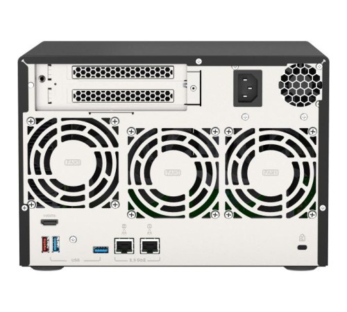 Сетевое хранилище без дисков/ SMB QNAP TVS-675-8G NAS, 6-tray w/o HDD, 2xM.2 SSD Slot, 1xHDMI-port. CPU 8-сore 64-bit x86 KX-U6580 2.5 GHz , 8GB DDR4 (1 x 8GB) up to 64GB (2 x 32GB), 2x 2.5 Gigabit LAN Сетевое хранилище без дисков/ SMB QNAP TVS-675-8G NAS, 6-tray w/o HDD, 2xM.2 SSD Slot, 1xHDMI-port. CPU 8-сore 64-bit x86 KX-U6580 2.5 GHz , 8GB DDR4 (1 x 8GB) up to 64GB (2 x 32GB), 2x 2.5 Gigabit LAN