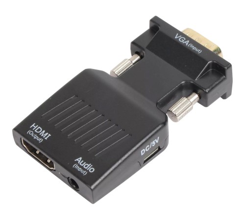 Переходник/ Переходник VGA(M)+audio+microUSB --> HDMI(F)1080*60Hz, VCOM <CA337A>