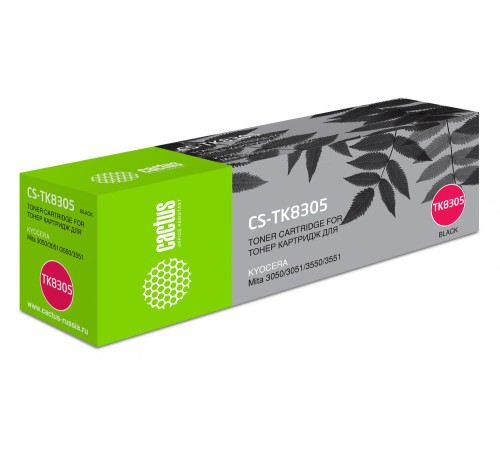 -/ Картридж лазерный Cactus CS-TK8305 TK-8305 черный (25000стр.) для Kyocera Mita 3050/3051/3550/3551