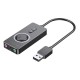 Внешняя звуковая карта Vention USB c регулятором громкости Черная