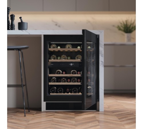 Винный шкаф ASKO/ Арт. 741100 ; Винный климатический шкаф, дизайн ELEMENTS, встраиваемый, 82х59.5х57.3 см, 38 бутылок, А+, 2 температурные зоны, черный