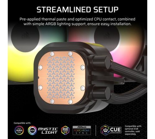 Система жидкостного охлаждения/ Water Cooling System Corsair NAUTILUS 360 ARGB (360mm, Black, ARGB/ Fans: 3x120mm, 72.8CFM, 36dBA, 1700RPM/ S: 1851, 1700, AM5, AM4) Система жидкостного охлаждения/ Water Cooling System Corsair NAUTILUS 360 ARGB (360mm, Black, ARGB/ Fans: 3x120mm, 72.8CFM, 36dBA, 1700RPM/ S: 1851, 1700, AM5, AM4)