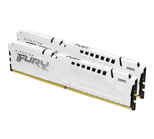 Память оперативная/ Kingston 64GB 6000MT/s DDR5 CL30 DIMM (Kit of 2) FURY Beast White XMP Память оперативная/ Kingston 64GB 6000MT/s DDR5 CL30 DIMM (Kit of 2) FURY Beast White XMP