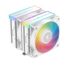 Кулер для процессора DEEPCOOL AG620 WH ARGB V2 LGA20XX/1700/1200/115X/AM5/AM4 (9шт/кор, TDP 260W, PWM, ARGB DUAL Fan 120mm, 6 тепл. трубок, белый) RET (R-AG620-WHAMMN-GJD)