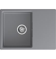 Кухонная мойка GRANFEST URBAN 668L dark gray 1-чаша+крыло 680*490мм, монтаж: врезной, материал: кварц, цвет: темно-серый