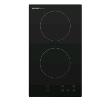 Электрическая домино HOMSair/ Варочная панель домино, электрическая, 290х510х50 мм, сенсорное управление, 2 конфорки, стеклокерамика, дисплей, таймер, автоматическое выключение, блокировка панели, 9 степеней нагрева, черный цвет
