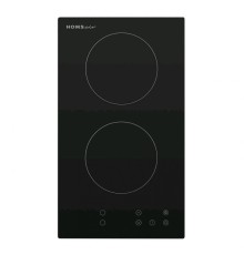 Электрическая домино HOMSair/ Варочная панель домино, электрическая, 290х510х50 мм, сенсорное управление, 2 конфорки, стеклокерамика, дисплей, таймер, автоматическое выключение, блокировка панели, 9 степеней нагрева, черный цвет