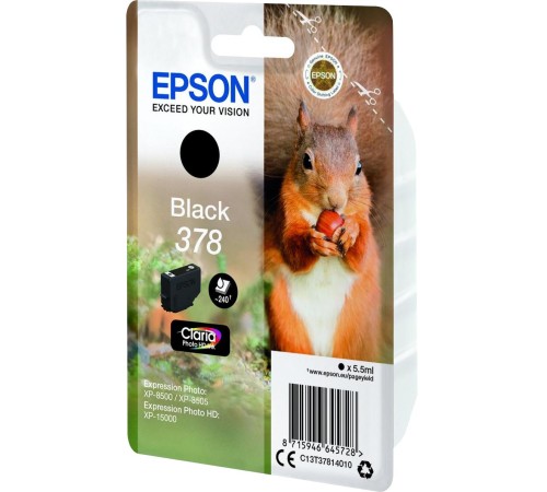 Картридж/ Singlepack Black 378 Claria Photo HD Ink