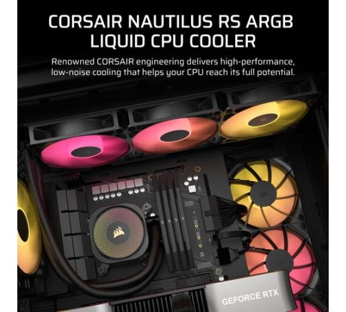 Система жидкостного охлаждения/ Water Cooling System Corsair NAUTILUS 360 ARGB (360mm, Black, ARGB/ Fans: 3x120mm, 72.8CFM, 36dBA, 1700RPM/ S: 1851, 1700, AM5, AM4) Система жидкостного охлаждения/ Water Cooling System Corsair NAUTILUS 360 ARGB (360mm, Black, ARGB/ Fans: 3x120mm, 72.8CFM, 36dBA, 1700RPM/ S: 1851, 1700, AM5, AM4)