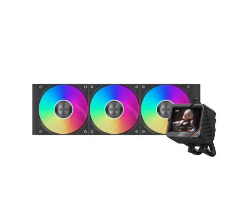 Система охлаждения/ Water Cooling System PCCooler GT360 ARGB Display BK (310W, 360mm, LED temp., Black, ARGB/ Fans: 3x120mm, 99CFM, 41.5dBA, 3000RPM/ Pump height 85mm, 15dBA, 2600RPM, Rad thickness 27mm/ S: 1851, 1700, 1200, 115X, AM5, AM4) Система охлаждения/ Water Cooling System PCCooler GT360 ARGB Display BK (310W, 360mm, LED temp., Black, ARGB/ Fans: 3x120mm, 99CFM, 41.5dBA, 3000RPM/ Pump height 85mm, 15dBA, 2600RPM, Rad thickness 27mm/ S: 1851, 1700, 1200, 115X, AM5, AM4)