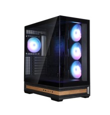 корпус ZALMAN P40 NAMU, ATX, BLACK, WINDOW, WOODEN ELEMENTS, 2xCombo(2.5” or 3.5”), 1xUSB TYPE-C, 2xUSB3.0, SIDE 3x120mm ARGB, REAR 1x120mm ARGB