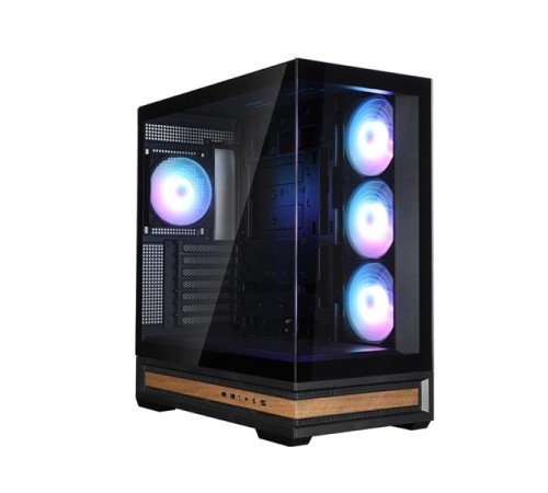 корпус ZALMAN P40 NAMU, ATX, BLACK, WINDOW, WOODEN ELEMENTS, 2xCombo(2.5” or 3.5”), 1xUSB TYPE-C, 2xUSB3.0, SIDE 3x120mm ARGB, REAR 1x120mm ARGB