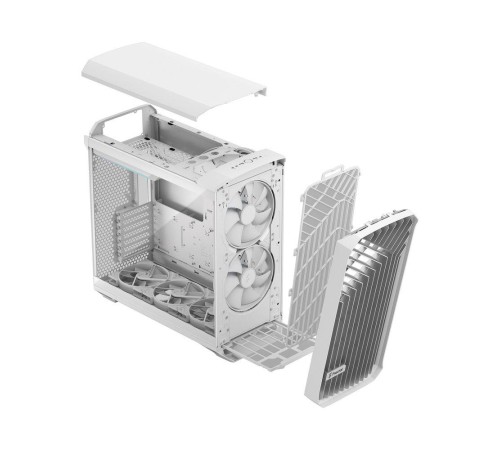 Корпус ПК без блока питания/ Case Fractal Design Torrent RGB TG Clear Tint, Full-Tower, 2x180mm + 3x140mm RGB, 2xUSB-A 3.2 + 1xUSB 3.2 Type-C E-ATX, SSI-CEB, SSI-EEB, ATX, mATX, mITX White