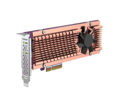 Плата расширения/ QNAP QM2-2P-344A 2 x M.2 22110 or 2280 PCIe (Gen3 x4) NVMe SSD slots, Low-profile flat and Full-height brackets included.
