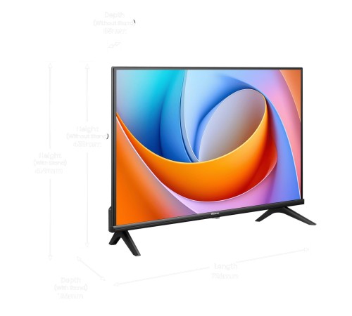 Телевизор ЖК 32'' Hisense/ 32", HD, VA, SMART TV (VIDAA U8.5), DVB-T2/C/S2, 2х6W, CI+(1.4), 2HDMI, 1USB, Black, 2025