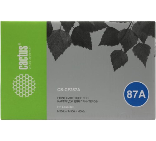 -/ Картридж лазерный Cactus CS-CF287A CF287A черный (9000стр.) для HP LJ M506dn/M506n/M506x