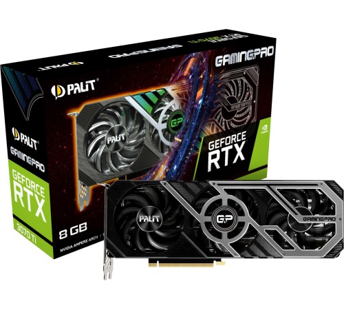 Видеокарта Palit RTX3070Ti GAMINGPRO 8GB GDDR6X 256bit 3-DP HDMI (Вскрытая упаковка) Видеокарта Palit RTX3070Ti GAMINGPRO 8GB GDDR6X 256bit 3-DP HDMI (Вскрытая упаковка)