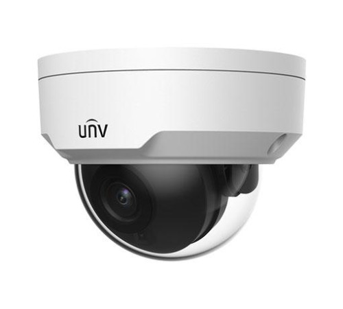 Камера Uniview Видеокамера IP купольная антивандальная, 1/2.7" 2 Мп КМОП @ 30 к/с, ИК-подсветка до 30м., 0.01 Лк @F2.0, объектив 4.0 мм, WDR, 2D/3D DNR, Ultra 265, H.265, H.264, MJPEG, 2 потока, детекция дви