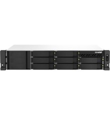Сетевое хранилище без дисков/ SMB QNAP TS-873AeU-RP-4G NAS 8 HDD trays, 2x 2.5 GbE. 64-bit 4-core AMD V1500B 2,2 GHz, 4 GB. RAM (1*4 GB) up to 32GB (2*16 GB), 2 x M2 2280 (PCIe Gen3 x 1), 2xPSU W/o rail kit RAIL-B02