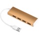 Greenconnect USB 2.0 Разветвитель GCR-UH214BR на 4 порта 0,15m , Bronze