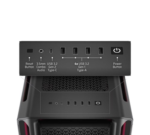 Корпус без блока питания/ Case Corsair iCUE LINK 5000T LX RGB, Midi-Tower, TG, 3x120mm RGB, 4xUSB-A 3.2, 1xUSB 3.2 Type-C, E-ATX, ATX, mATX, mITX Black