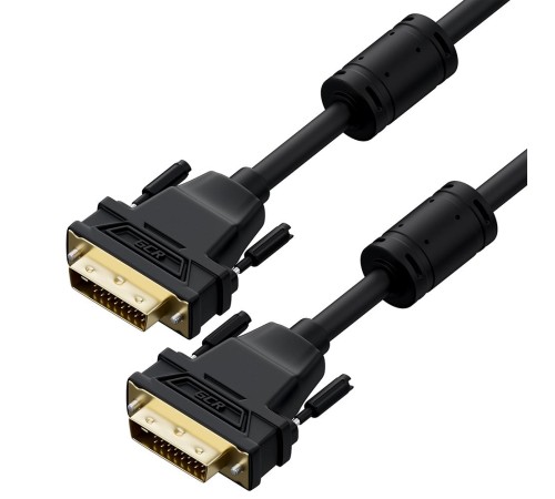 GCR Кабель PROF 3.0m DVI-D, черный, GOLD, ферритовые кольца, OD 8.5mm, 28 AWG, DVI/DVI, 25M/25M, двойной экран, GCR-54236 GCR Кабель PROF 3.0m DVI-D, черный, GOLD, ферритовые кольца, OD 8.5mm, 28 AWG, DVI/DVI, 25M/25M, двойной экран, GCR-54236