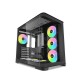 Корпус ПК без блока питания/ Case SAMA V60 Black, Midi-Tower, TG, 7x120mm ARGB, 2xUSB 3.0 + 1xUSB 3.1 Type-C, ATX, mATX, mITX Black