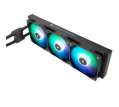 Водяное охлаждение для процессора/ Water Cooling System Thermalright Frozen Notte 360 Black Argb V2 (360mm, Black, ARGB/ Fans: 3x120mm, 72.37CFM, 27.7dBA, 2000RPM/ Pump height 54mm, 28dBA, 5300RPM, Rad thickness 27mm/ S: 1200, 1700, 1851, 2011, 2066, 115X