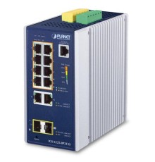 коммутатор/ PLANET IP30 Industrial L2+/L4 8-Port 1000T 802.3at PoE + 2-Port 10/100/1000T + 2-Port 100/1000X SFP Full Managed Switch (-40 to 75 C, dual redundant power input on 48~56VDC terminal block, DIDO, ERPS Ring, 1588, ONVIF, Cybersecurity features)