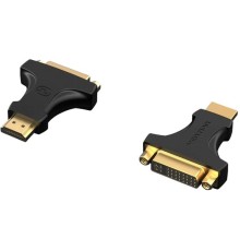 Адаптер-переходник Vention DVI 24+5 F/ HDMI 19M Двунаправленный