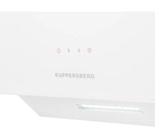 Вытяжка Kuppersberg/ наклонная, 60 см, 850 м3/ч, отвод/рециркуляция, 3 скорости, белый цвет