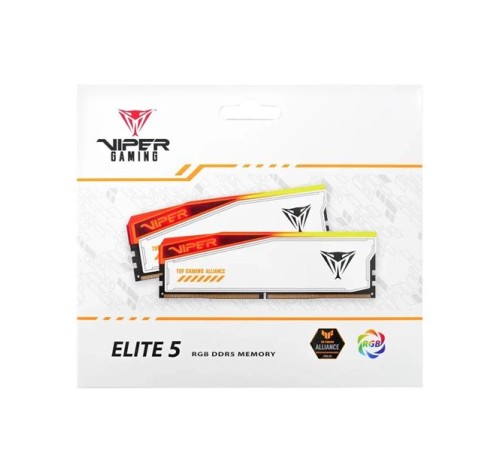 Оперативная память Patriot Viper ELITE 5 RGB DDR5 DIMM 32GB 6600MHz KIT TUF GAMING 2*16GB CL34 34-40-40-84 1.4V Оперативная память Patriot Viper ELITE 5 RGB DDR5 DIMM 32GB 6600MHz KIT TUF GAMING 2*16GB CL34 34-40-40-84 1.4V