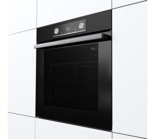 Встраиваемые электрические духовки GORENJE/ Духовой шкаф, 77л, 60 см, ExtraSteam: приготовление с паром, Очистка паром AquaClean, черный