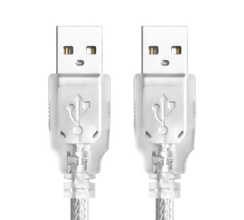 Greenconnect Кабель 1.0m USB 2.0, AM/AM, прозрачный, 28/28 AWG, экран, армированный, морозостойкий, GCR-UM3M-BB2S-1.0m Greenconnect Кабель 1.0m USB 2.0, AM/AM, прозрачный, 28/28 AWG, экран, армированный, морозостойкий, GCR-UM3M-BB2S-1.0m