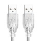 Greenconnect Кабель 1.0m USB 2.0, AM/AM, прозрачный, 28/28 AWG, экран, армированный, морозостойкий, GCR-UM3M-BB2S-1.0m