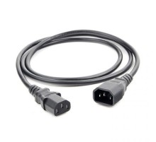 Шнур питания Power Cube кабель питания, разъем: IEC 60320 C13-C14, длина 1.8 м., сечение 3x0.75, 10А, медь+ ПВХ, с заземлением, Россия, цвет черный