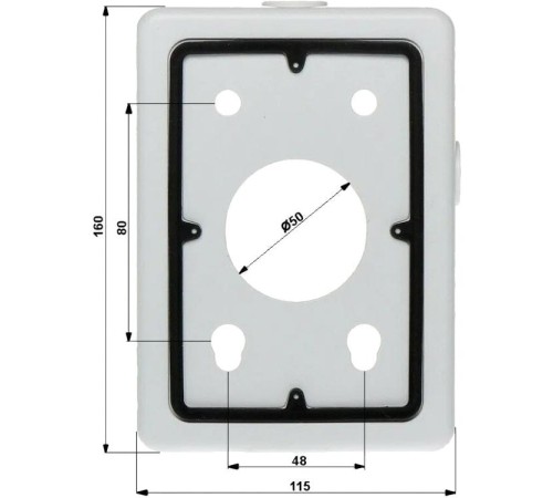 Настенная коробка для кронштейнов PFB303W, PFB300S