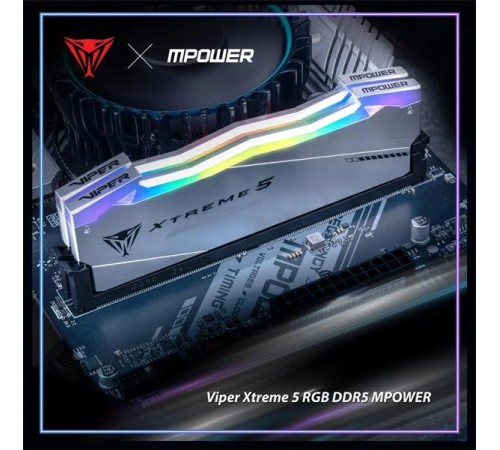 Оперативная память Patriot Viper XTREME DDR5 DIMM MPOWER 32GB 6400MHz KIT 2*16GB CL32 32-40-40-84 1.1V RGB Оперативная память Patriot Viper XTREME DDR5 DIMM MPOWER 32GB 6400MHz KIT 2*16GB CL32 32-40-40-84 1.1V RGB