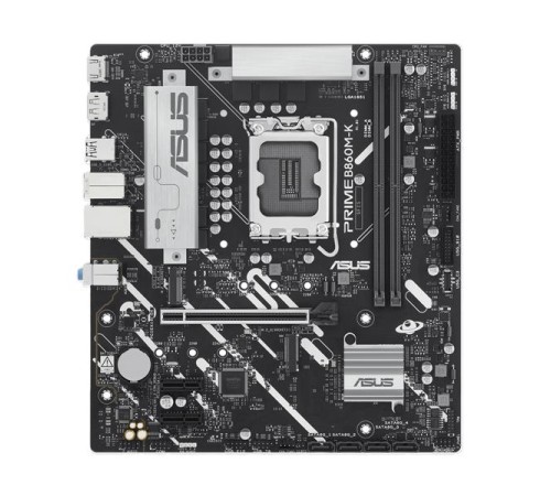 Материнская плата ASUS PRIME B860M-K, LGA1851, B860, 2*DDR5, 4*SATA, 2*M.2, 3*USB 3.2, 3*USB 2.0, 1*PCIx16, 2*PCIx1, DP+HDMI, mATX; 90MB1JT0-M0EAY0