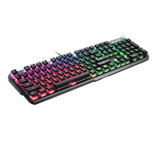 клавиатура проводная Gaming Keyboard MSI VIGOR GK71 SONIC, Wired, Mechnical, with Multimedia functions, Light & Fast Red MSI Sonic Switch, incl. Wrist Rest, RGB, Black