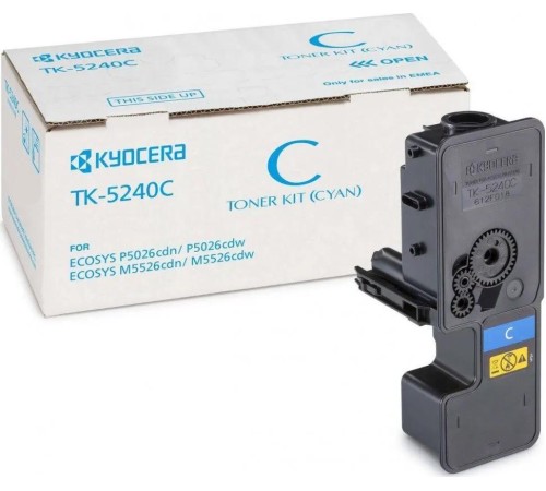 тонер-картридж Kyocera TK-5240C/ Kyocera TK-5240C, 3000 pages for Kyocera P5026cdn/cdw, M5526cdn/cdw, Cyan