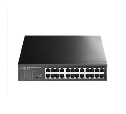 Коммутатор/ 24-Port 10/100 Mbps Switch, 24 10/100 Mbps RJ45 Ports, Switch/VLAN/Extend working mode DIP switch, Rack-mountable Steel Case, Power Saving, Plug & Play, Rack-Mount kits included