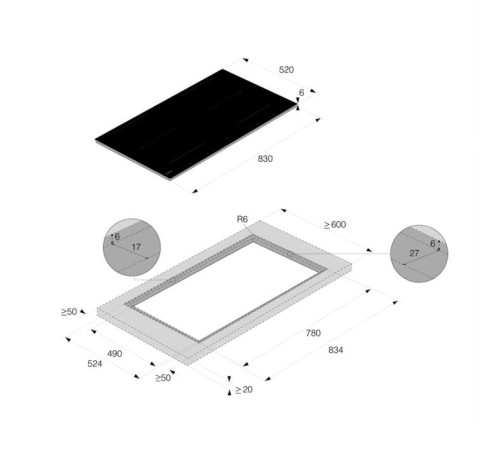 Индукционная варочная панель ASKO/ Арт. 738991 Индукционная варочная панель ASKO, установка вровень со столешницей, 4 зоны нагрева, контроль температуры, объединение зон, автоматическое распознавание посуды, 13 уровней мощности, таймер, вытяжка с  поднима