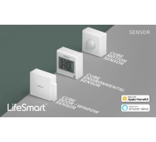 Комплект устройств LifeSmart  на напряжение 100-240В (умная станция, датчик движения,  датчик состояния окружающей среды, пульт,  датчик открывания двери) для управления умным домом Lifesmart Starter KIT (LS082WH, LS058WH, LS062WH, LS063WH, LS069WH) (Вскр