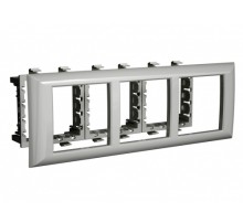 Рамка-суппорт "Avanti" для "In-liner Front", серебристый металлик, 6модулей