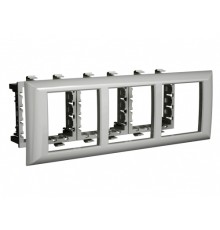 Рамка-суппорт "Avanti" для "In-liner Front", серебристый металлик, 6модулей