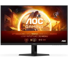 Монитор 27" AOC 27G4XE 1920x1080, WLED, 16:9, Fast IPS, 300cd, 1000:1, 80M:1, 1ms, 178/178, HDMI*2, DP, 180Hz, Speakers, Tilt, Внут, VESA, Black/Grey, 3y