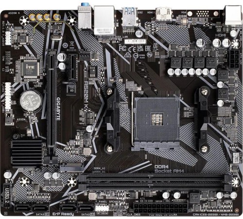 Материнская плата/ MB GIGABYTE AMD A520 sAM4, 2xDDR4(64GB), D-SUB/HDMI 2.1, 1xPCIe 3.0x16, 1xPCIe 3.0, 1xLAN, 4xSATA 6Gb/s, 1xM.2, 4xUSB 3.2, 2xUSB 2.0, 1xPS/2, mATX Материнская плата/ MB GIGABYTE AMD A520 sAM4, 2xDDR4(64GB), D-SUB/HDMI 2.1, 1xPCIe 3.0x16, 1xPCIe 3.0, 1xLAN, 4xSATA 6Gb/s, 1xM.2, 4xUSB 3.2, 2xUSB 2.0, 1xPS/2, mATX