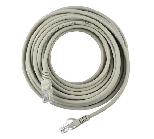 Патч-корд/ Патч-корд GoPower RJ-45 (m)-RJ-45 (m) 10.0м кат.5е ПВХ 26AWG CCA серый в пакете (1/25)